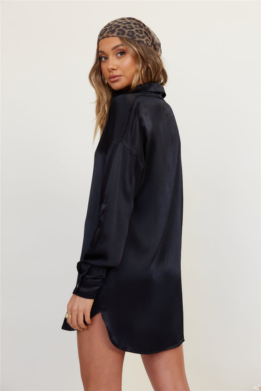 SNDYS Mystic Shirt Dress Black-Seaa Fashion