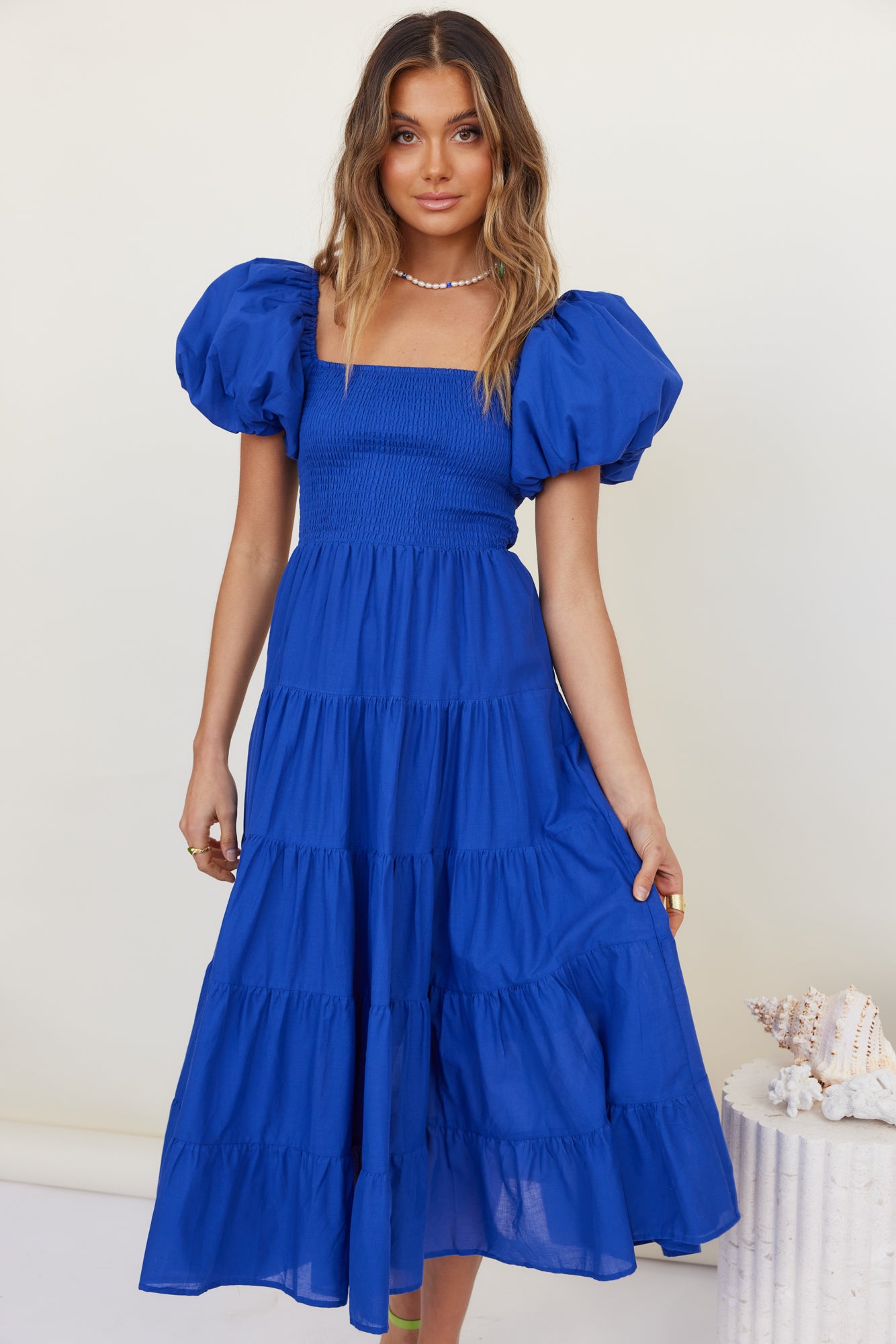 Adela Maxi Dress Blue-Seaa Fashion