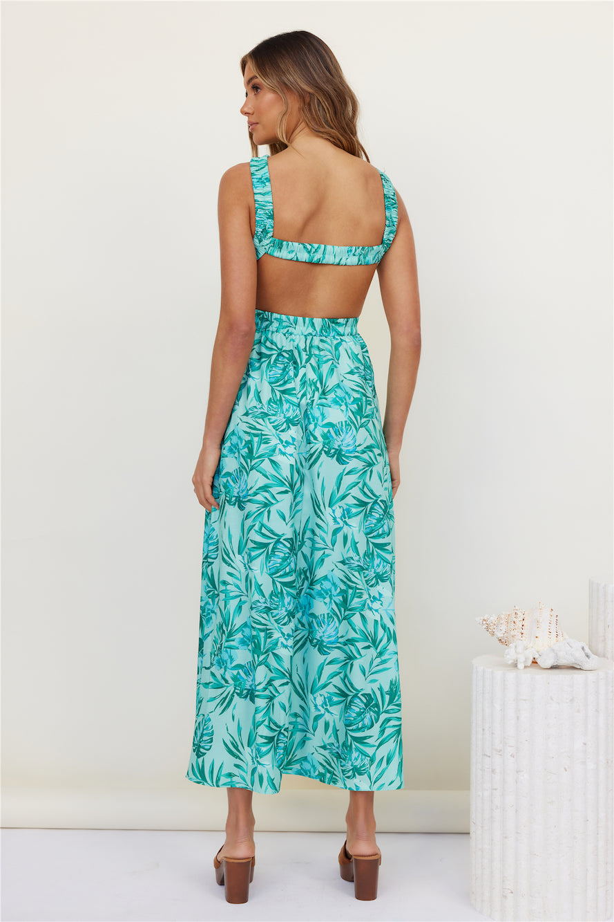 Walking On The Moon Maxi Dress Green-Seaa Fashion