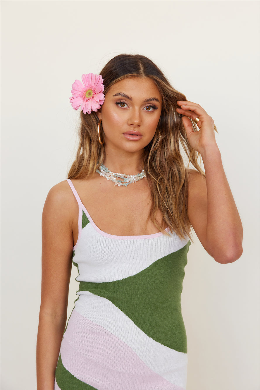 Head Start Midi Dress Green-Seaa Fashion