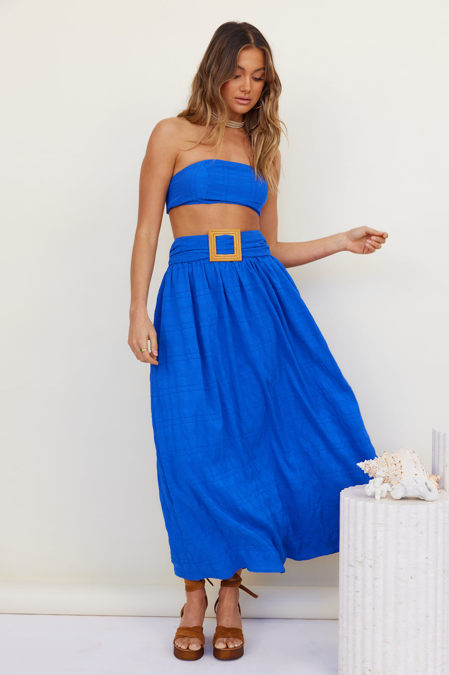 Hundred Years Maxi Skirt Blue-Seaa Fashion