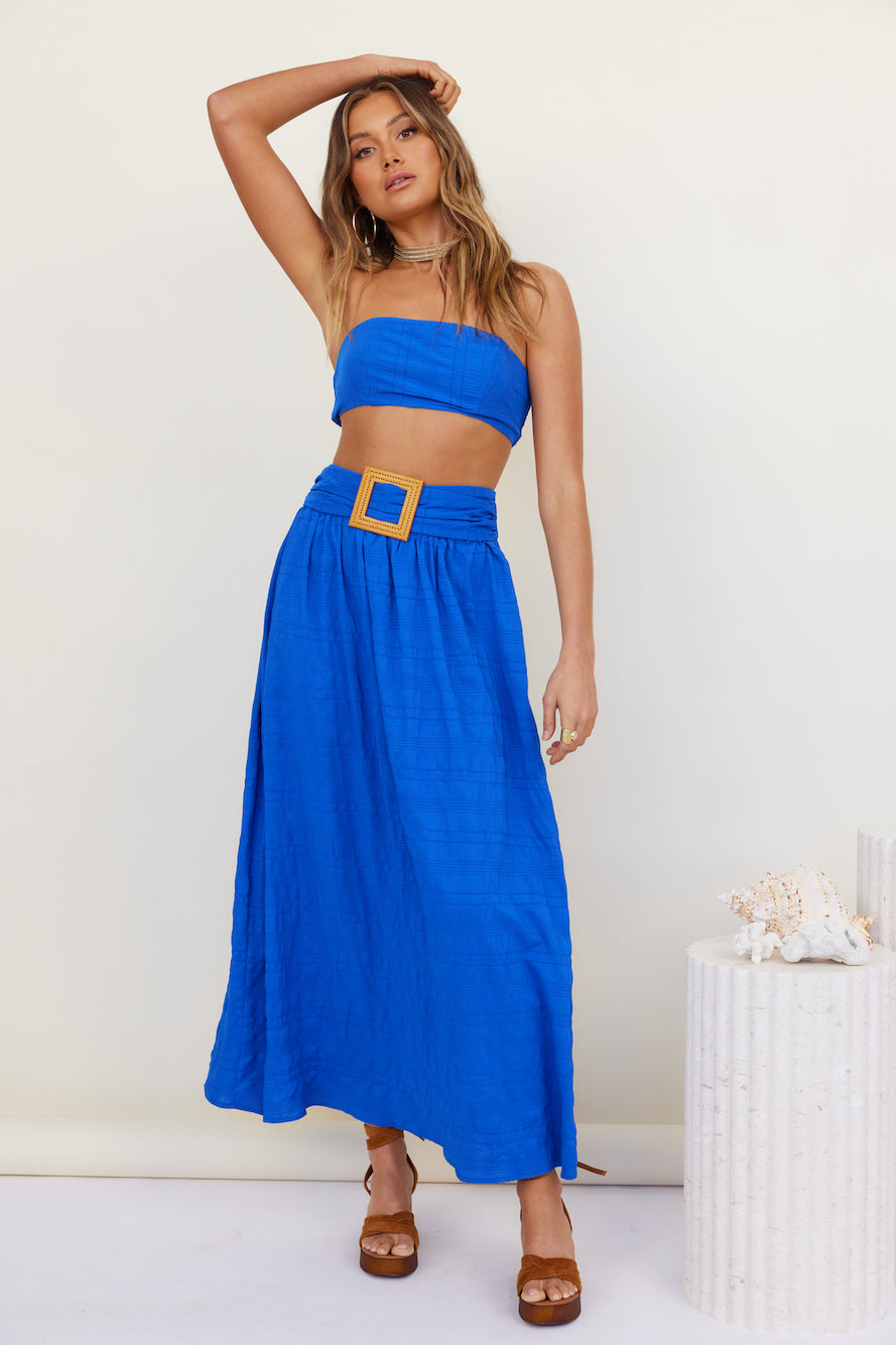 Hundred Years Maxi Skirt Blue-Seaa Fashion