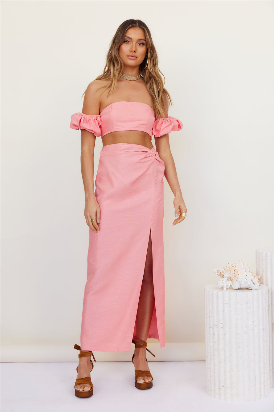Foremost Maxi Skirt Pink-Seaa Fashion