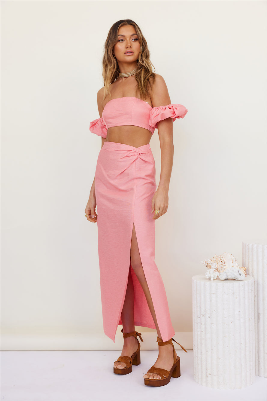 Foremost Maxi Skirt Pink-Seaa Fashion