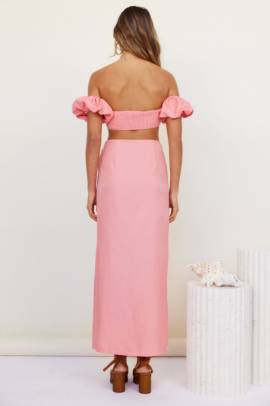 Foremost Maxi Skirt Pink-Seaa Fashion