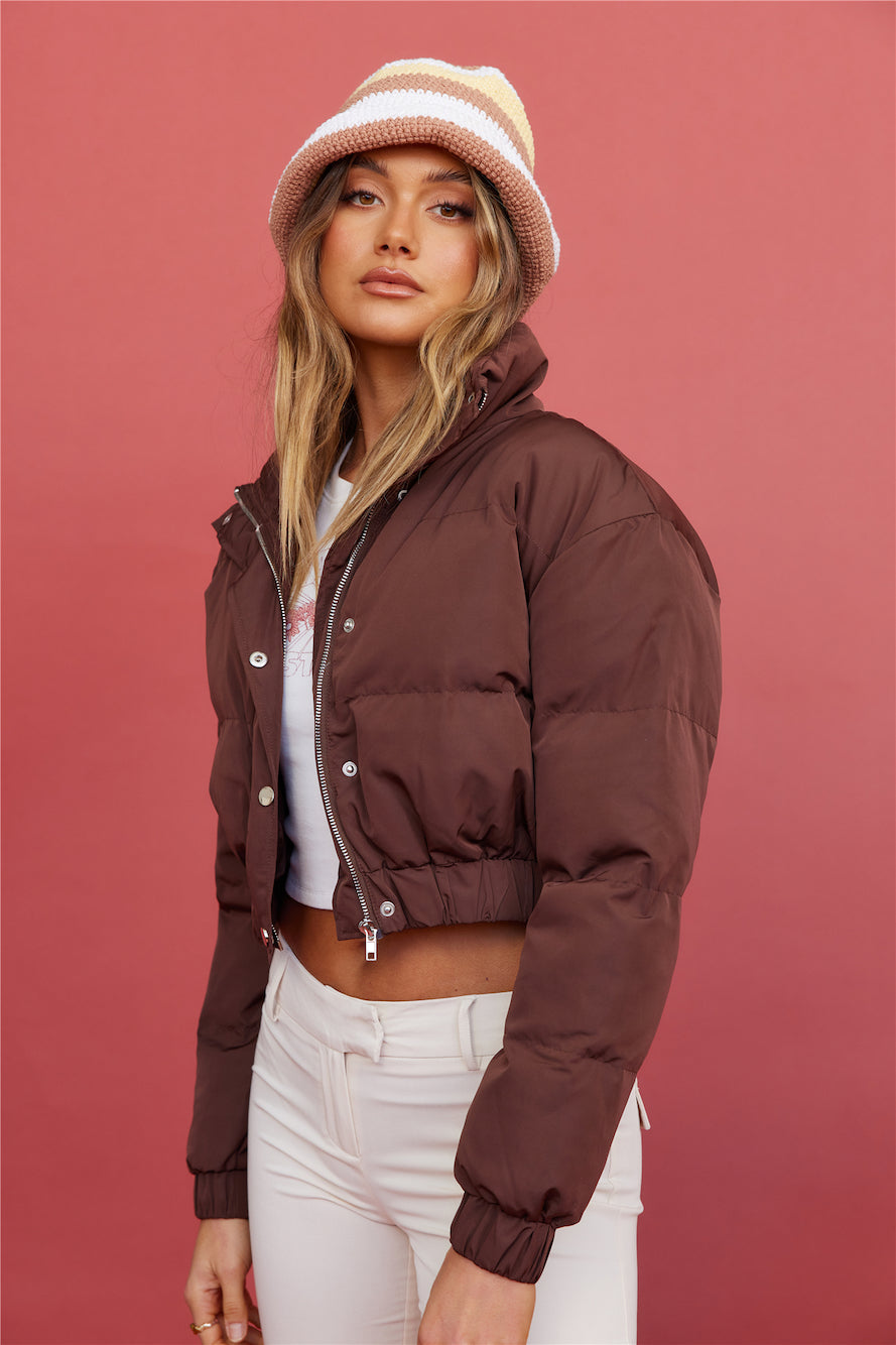 Runaway Angel Jacket Brown-Seaa Fashion