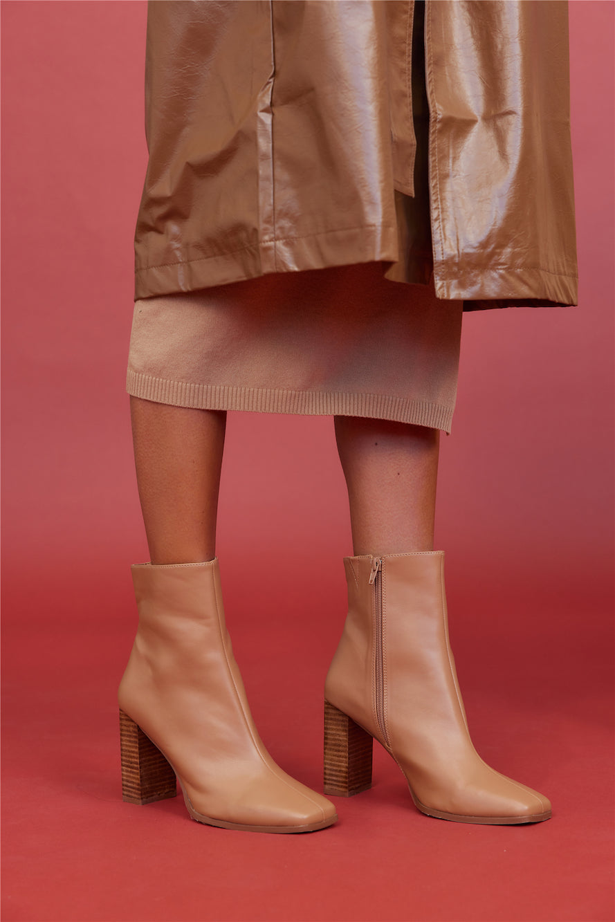 VERALI Magnolia Boot Dark Camel Smooth-Seaa Fashion