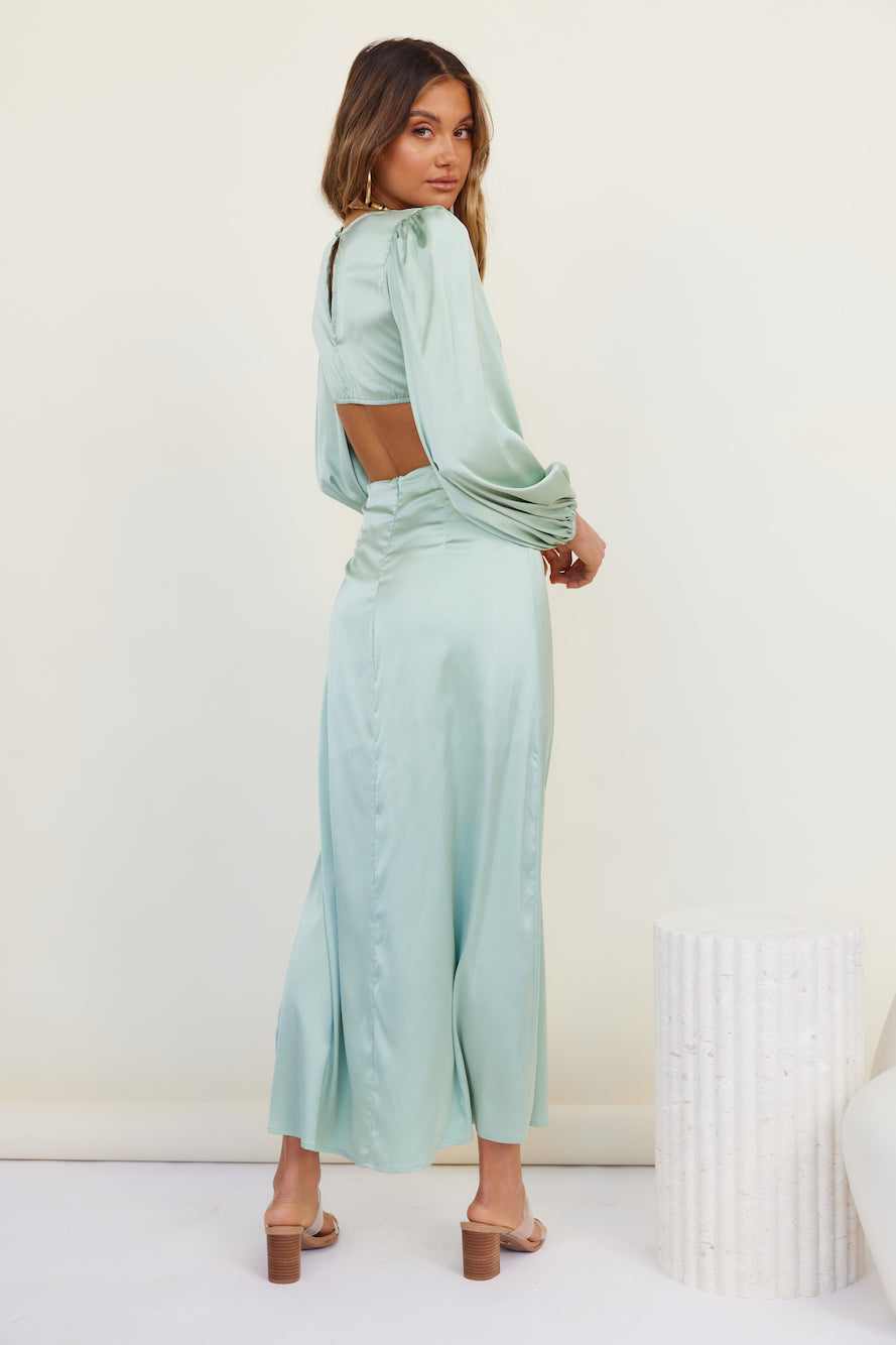 Under The Shade Maxi Dress Sage-Seaa Fashion