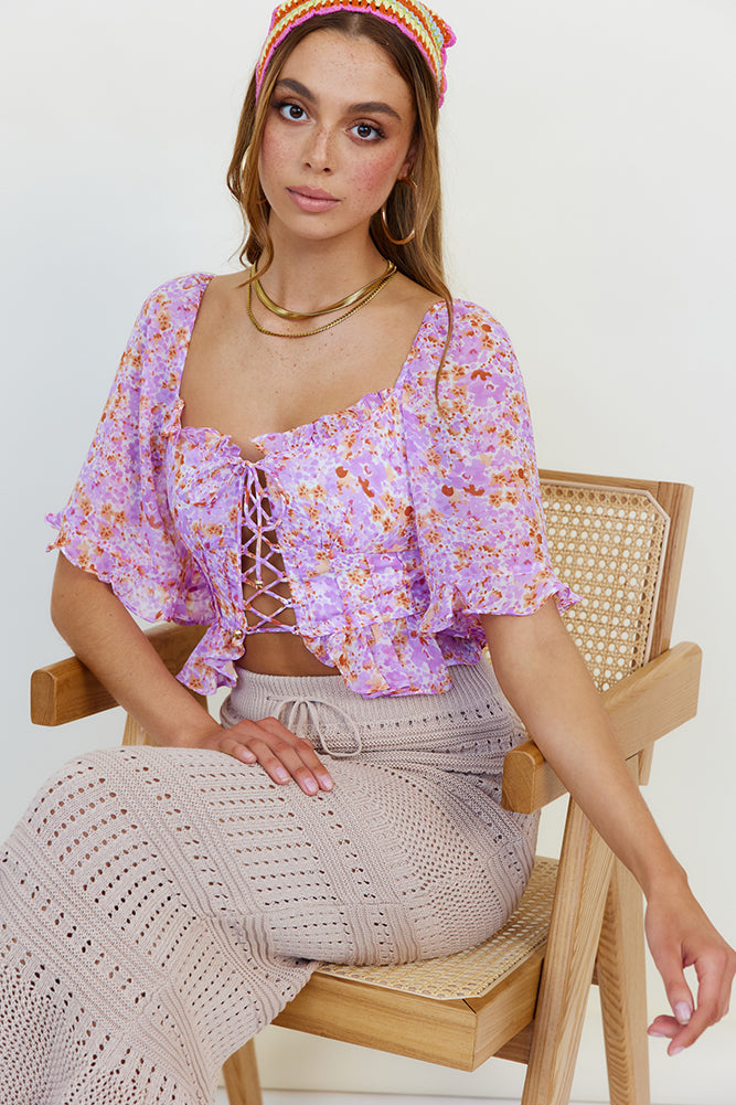 Gentle Loving Crop Top Purple-Seaa Fashion
