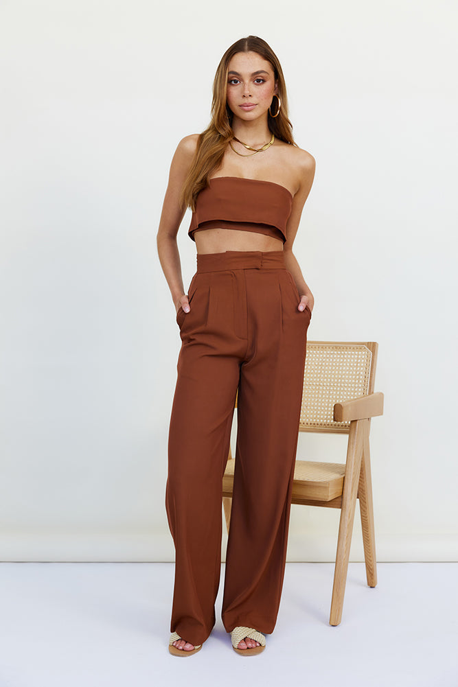 Solaris Pants Brown-Seaa Fashion