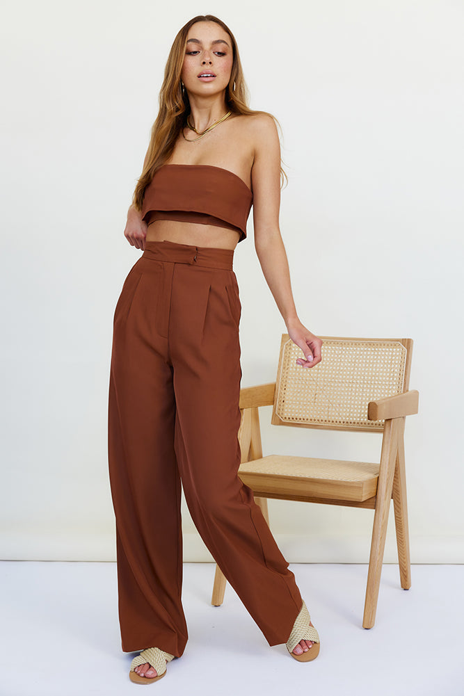 Solaris Pants Brown-Seaa Fashion