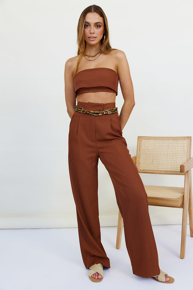 Solaris Pants Brown-Seaa Fashion
