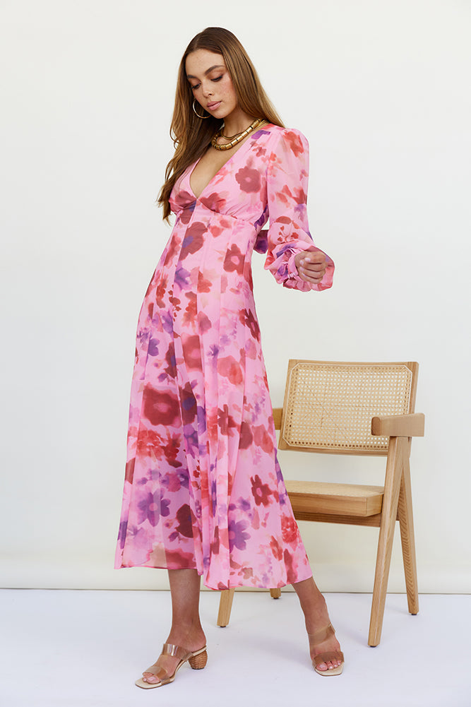 Deep Breath Maxi Dress Pink-Seaa Fashion