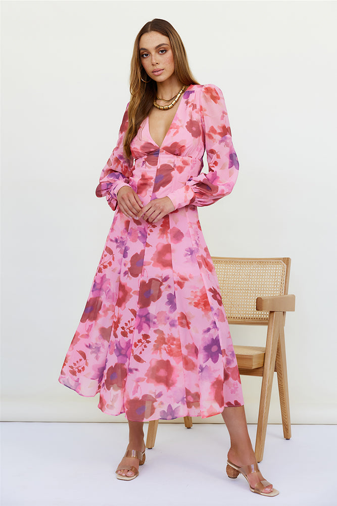 Deep Breath Maxi Dress Pink-Seaa Fashion