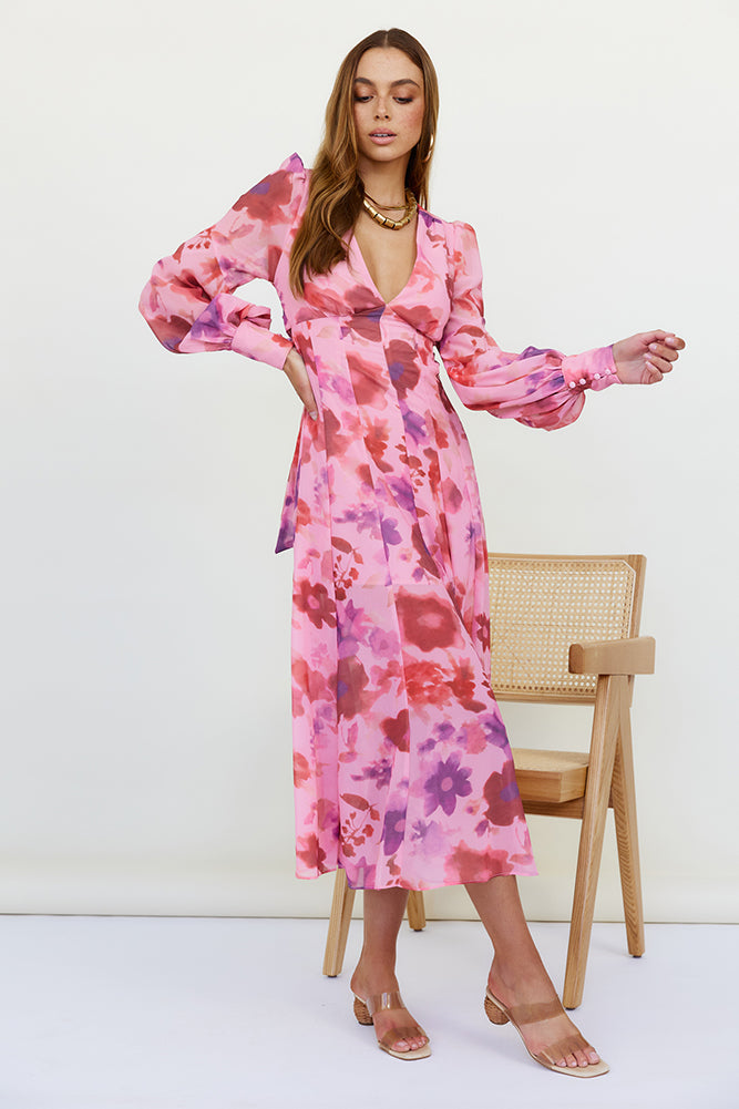 Deep Breath Maxi Dress Pink-Seaa Fashion