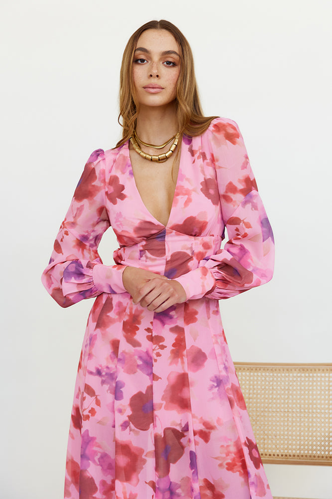 Deep Breath Maxi Dress Pink-Seaa Fashion