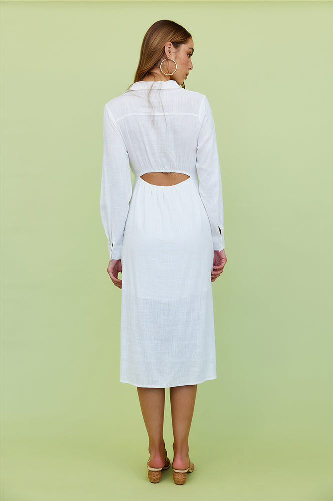 Nebular Midi Dress White-Seaa Fashion