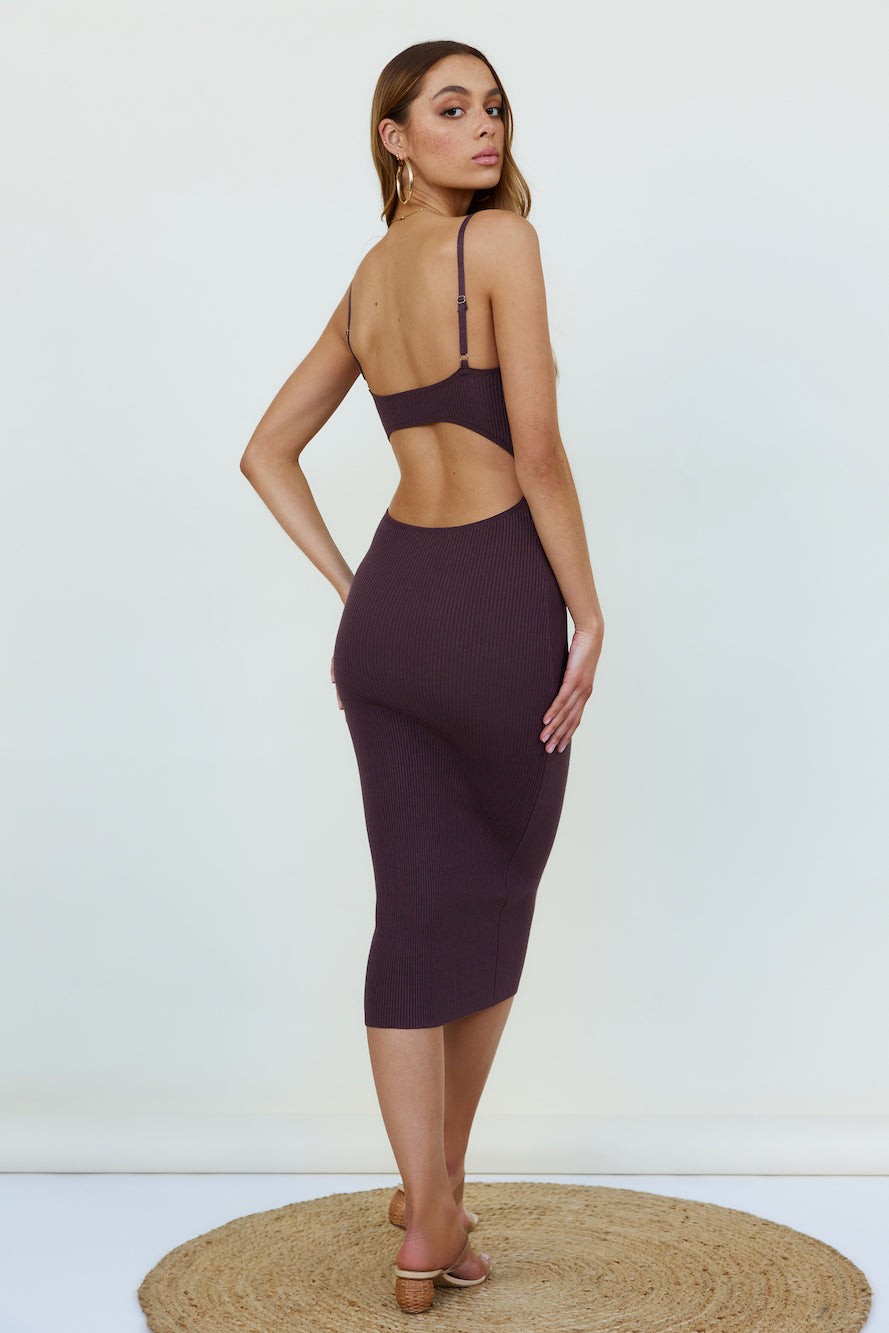 Summer System Midi Dress Brown-Seaa Fashion