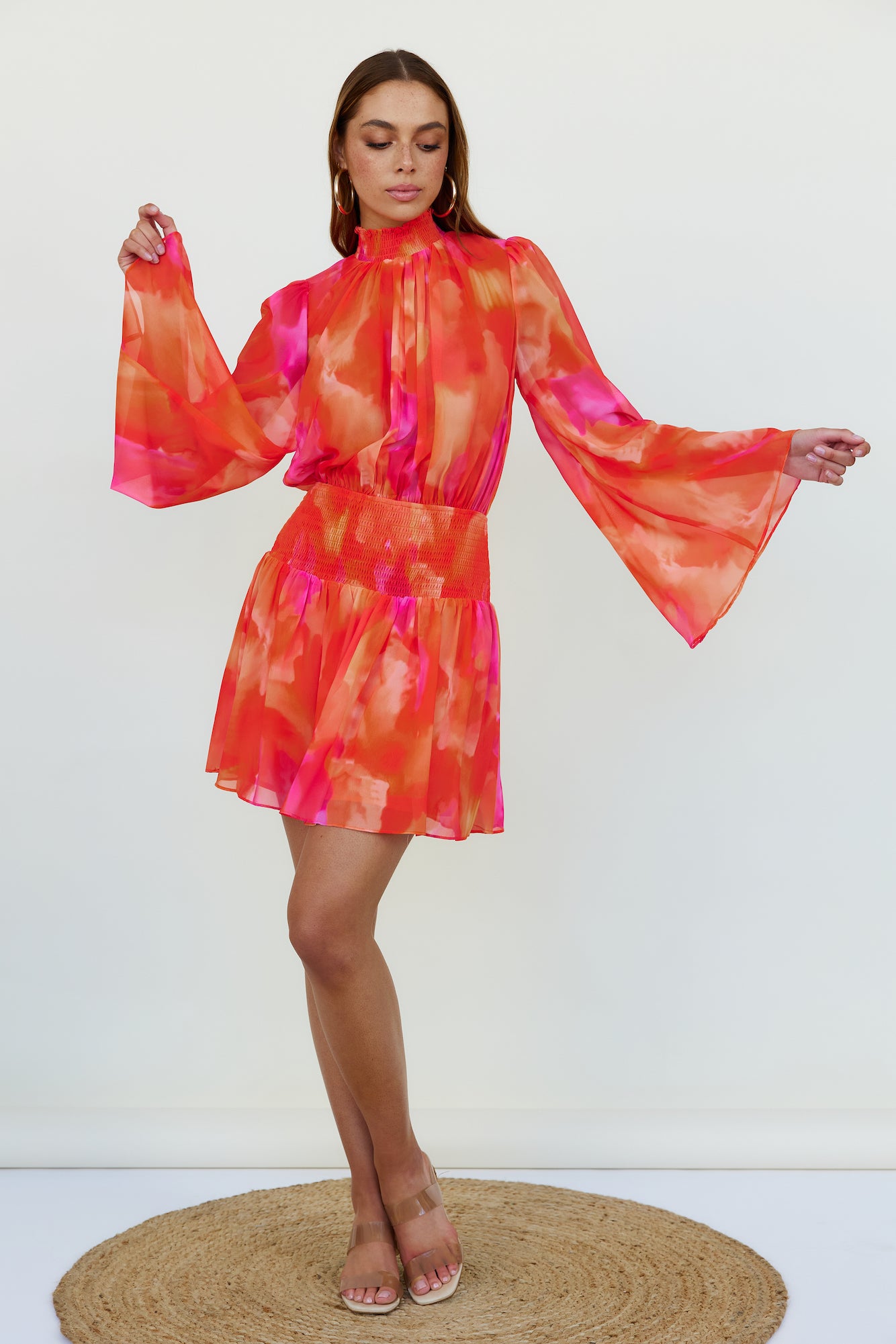 Feel The Light Dress Orange-Seaa Fashion