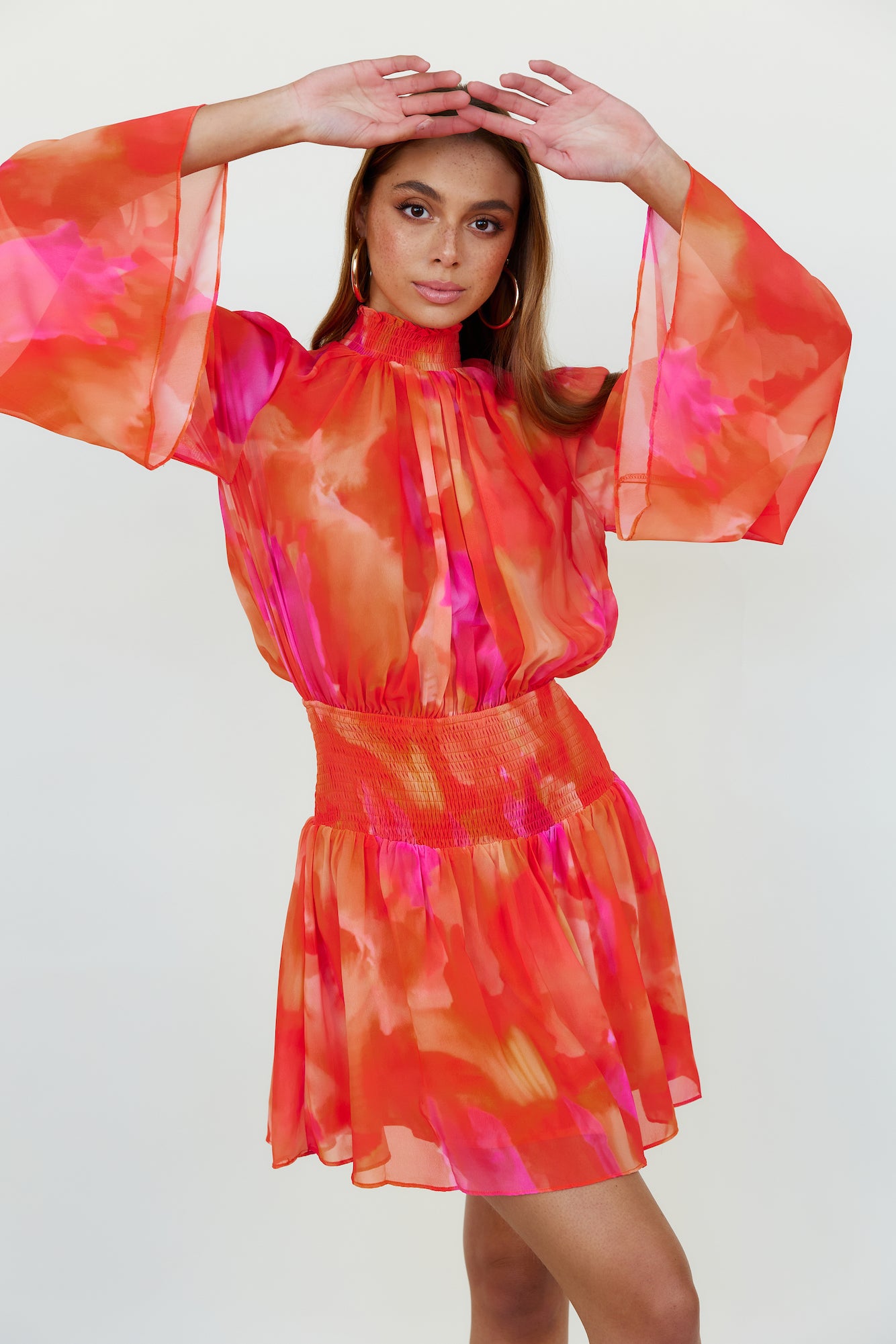 Feel The Light Dress Orange-Seaa Fashion