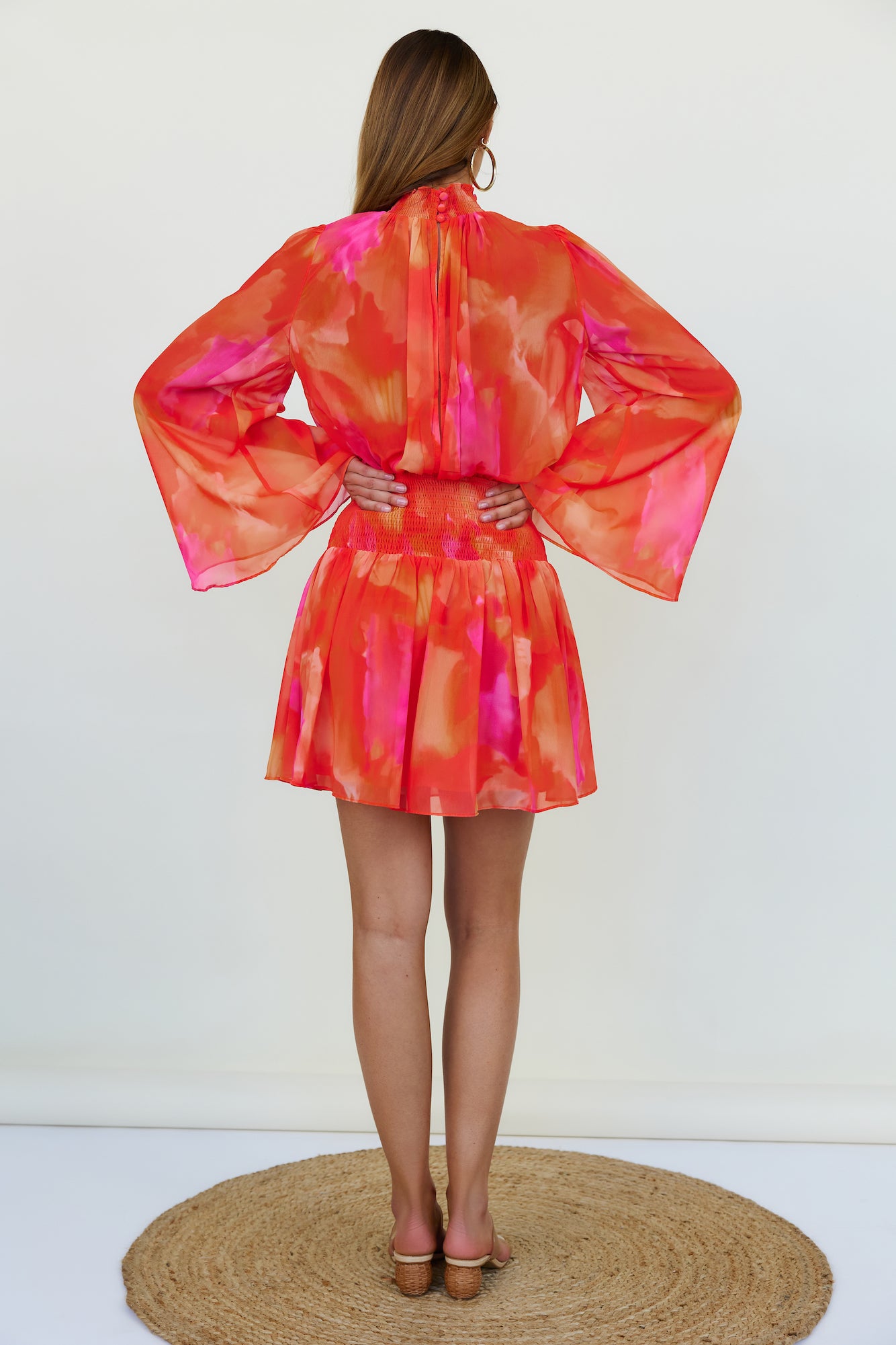 Feel The Light Dress Orange-Seaa Fashion