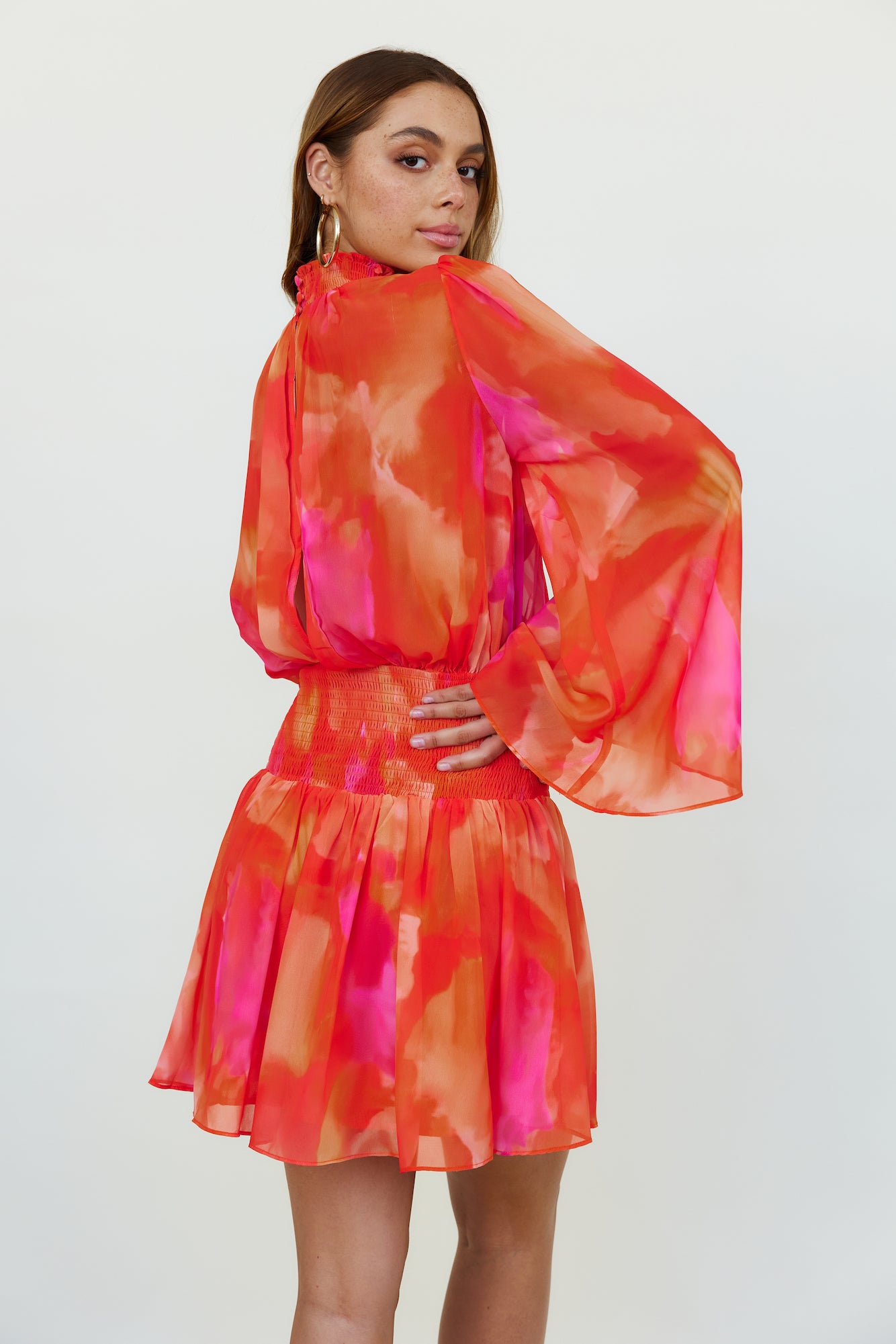 Feel The Light Dress Orange-Seaa Fashion