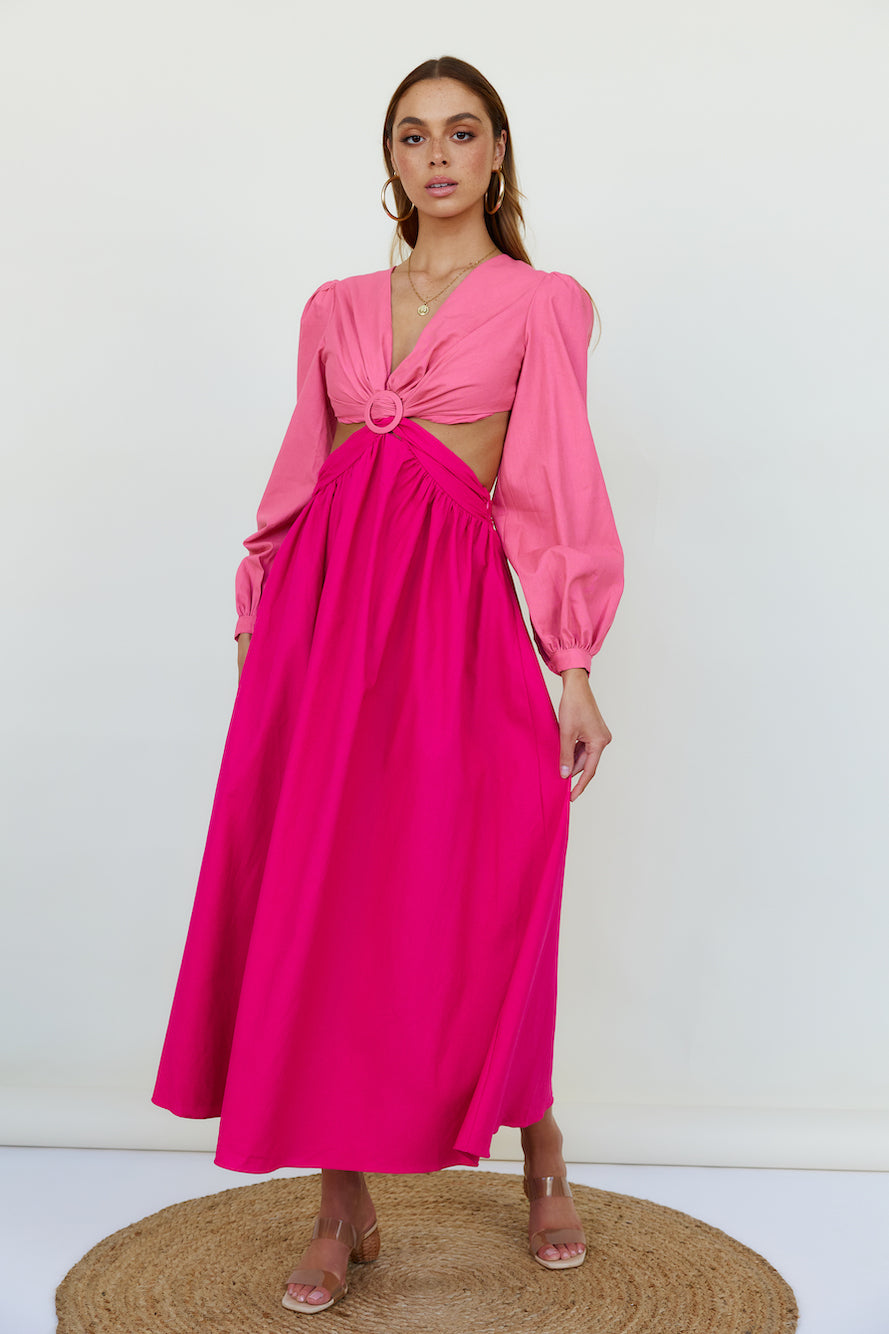 Softly Goes Maxi Dress Pink-Seaa Fashion
