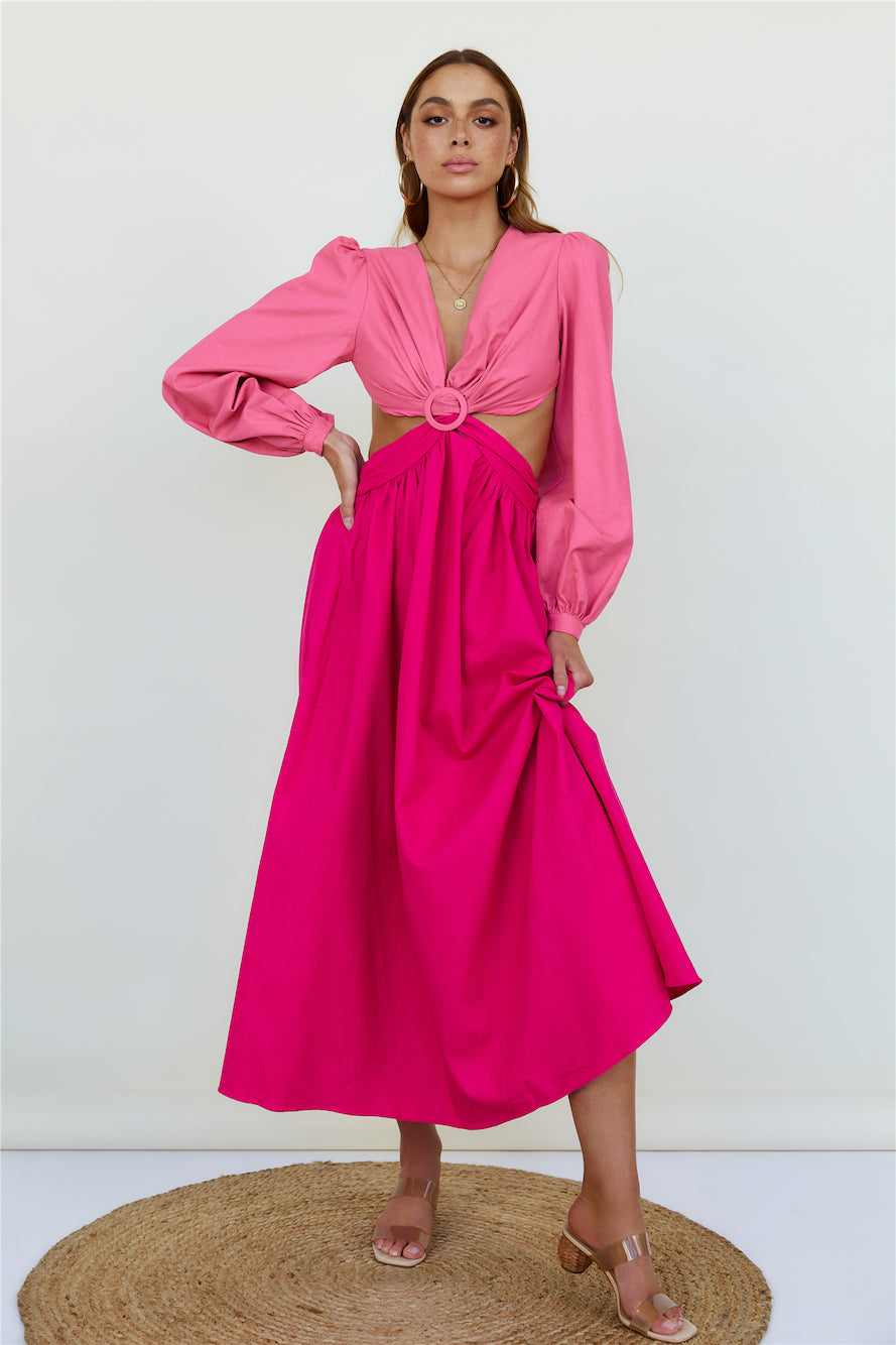 Softly Goes Maxi Dress Pink-Seaa Fashion