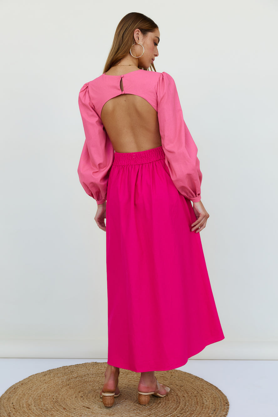 Softly Goes Maxi Dress Pink-Seaa Fashion