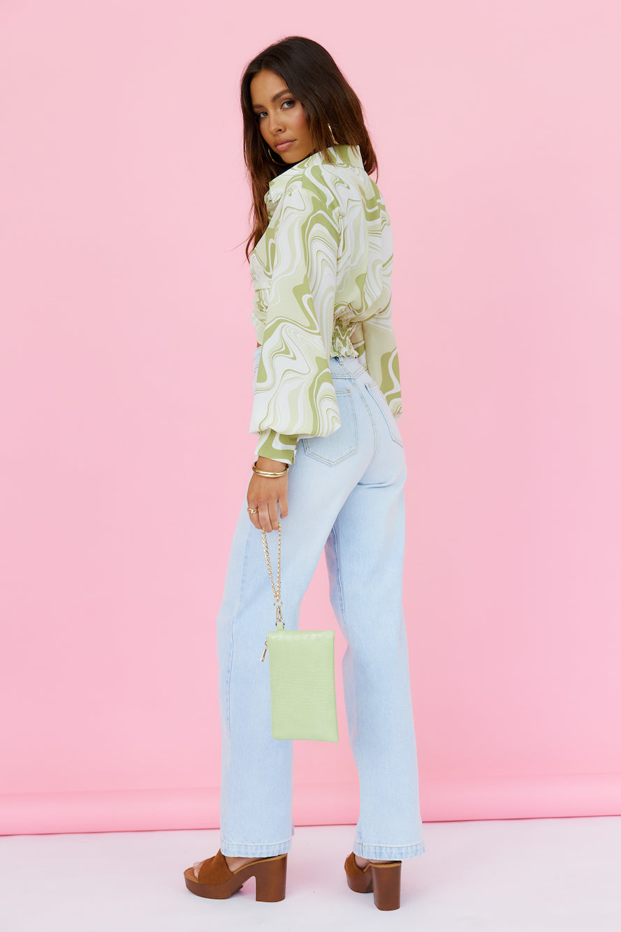 ABRAND A 99 High And Wide Millie Organic Jeans Bleached Blue-Seaa Fashion