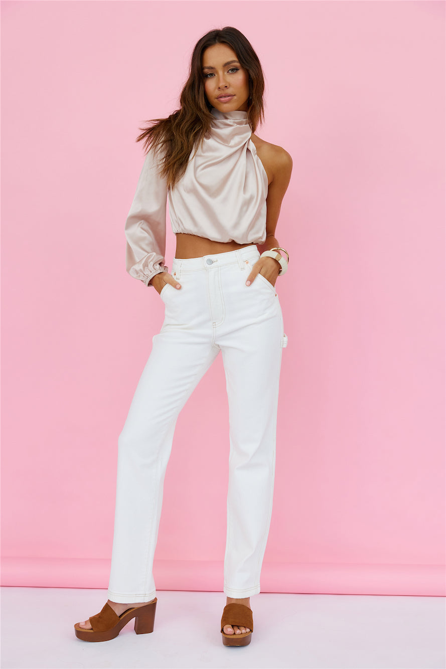 RIDERS BY LEE Hi Straight Long Carpenter Vintage White-Seaa Fashion