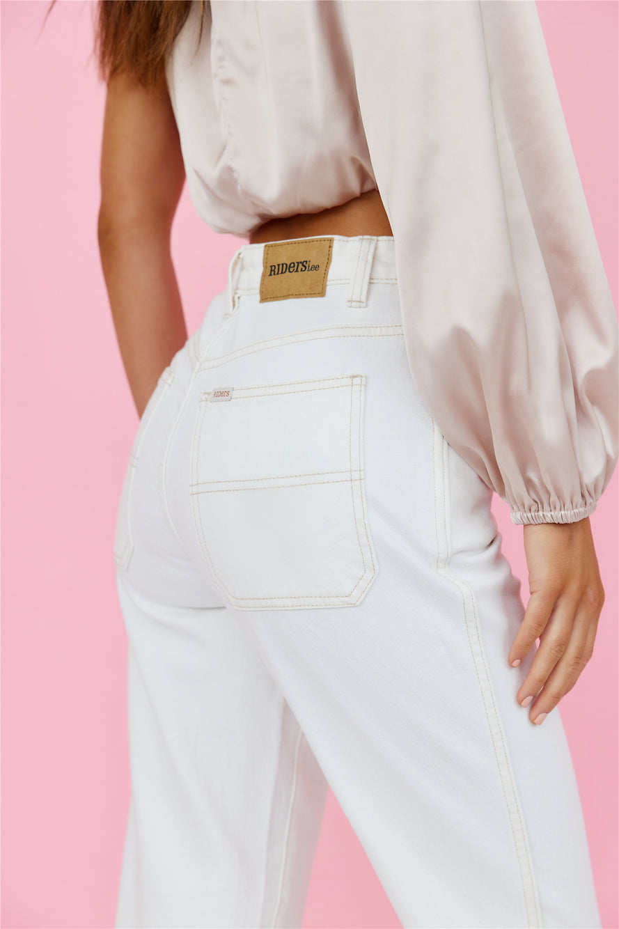 RIDERS BY LEE Hi Straight Long Carpenter Vintage White-Seaa Fashion