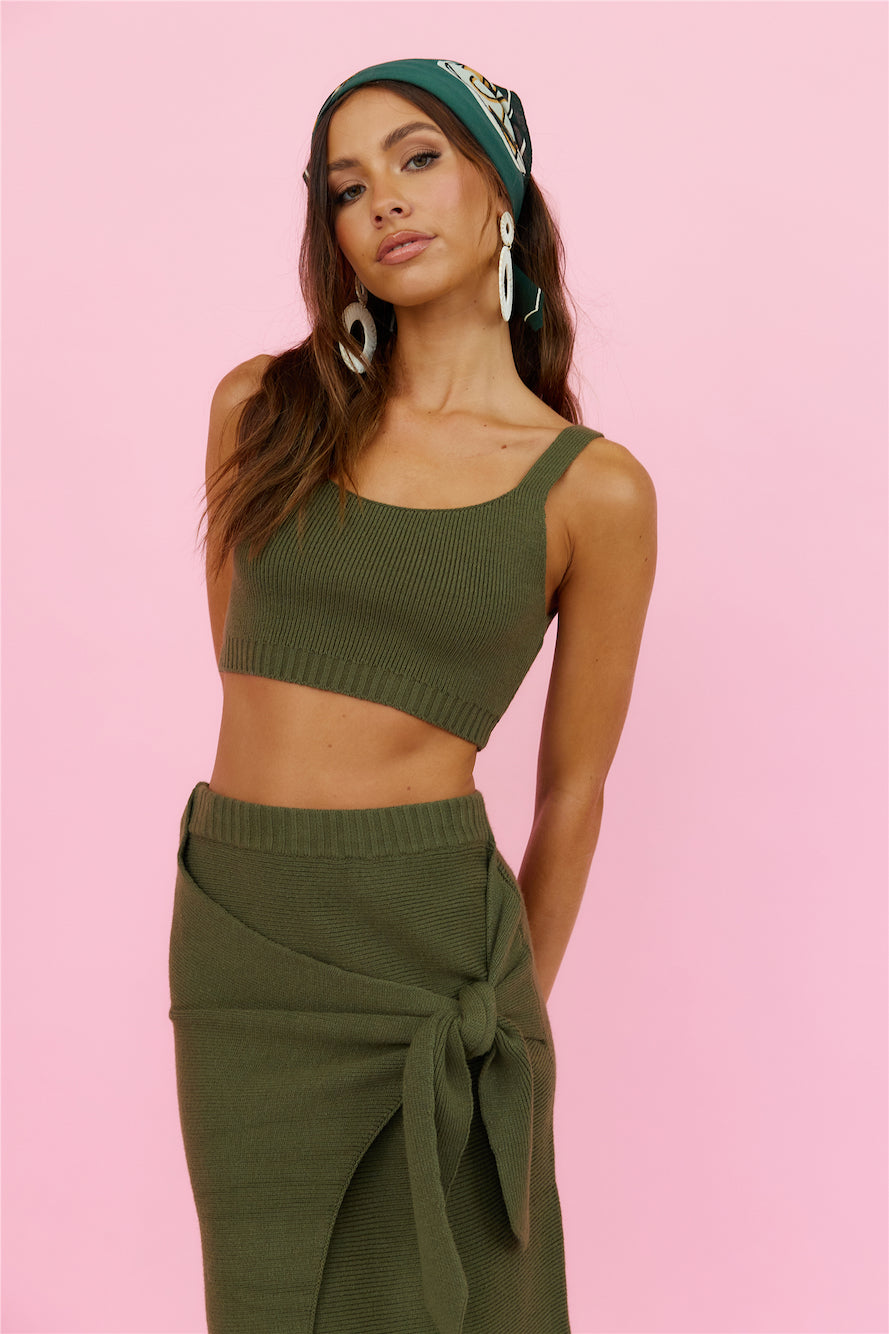 Desert Noon Crop Top Olive-Seaa Fashion