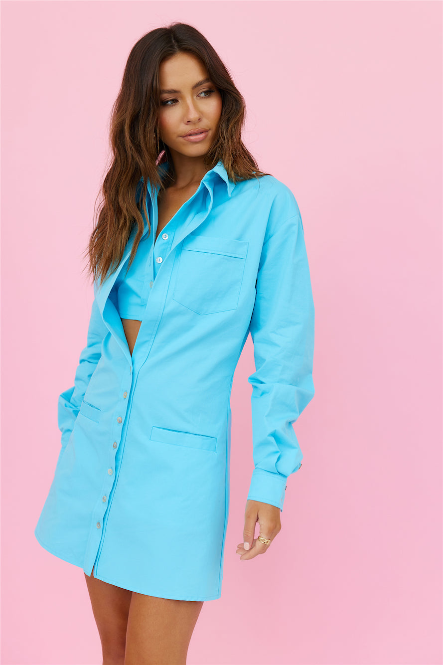 Heavenly Atlas Dress Blue-Seaa Fashion