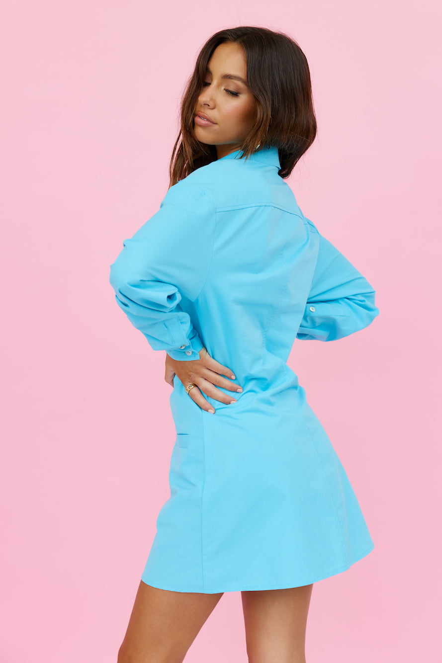 Heavenly Atlas Dress Blue-Seaa Fashion