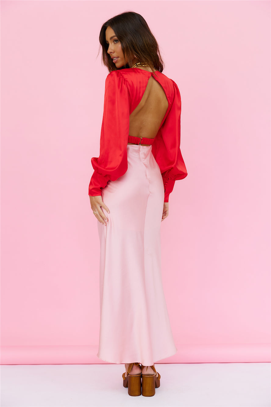 Strawberry Shortcake Maxi Dress Pink-Seaa Fashion