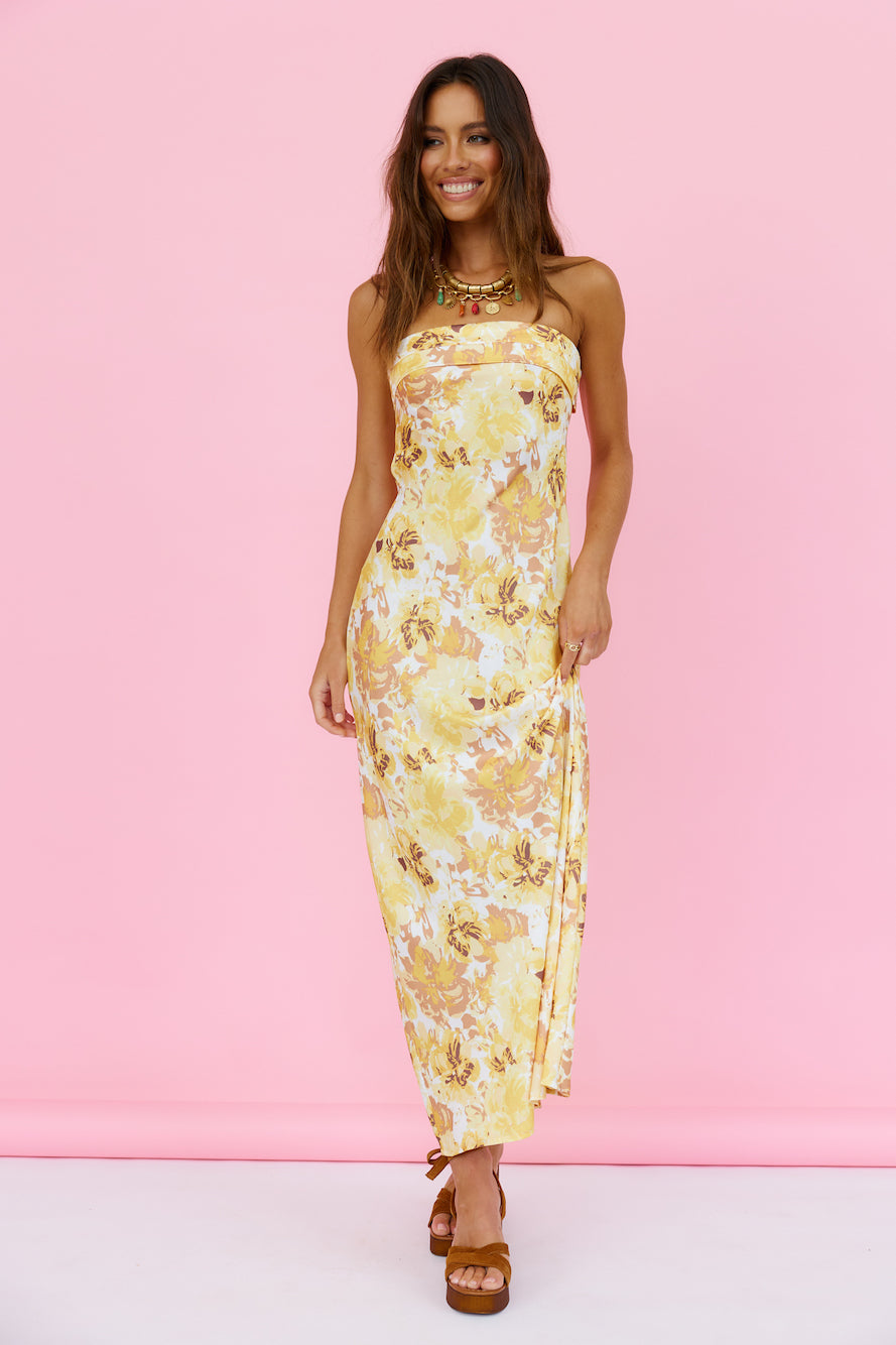 Ananda Maxi Dress Yellow-Seaa Fashion