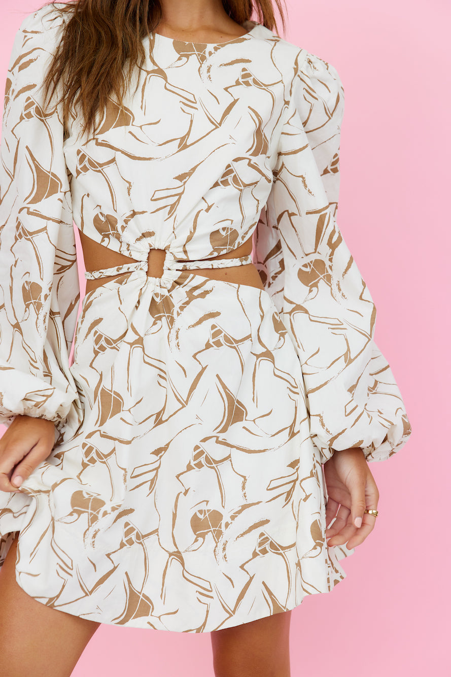 Smooth Journeys Dress Brown-Seaa Fashion