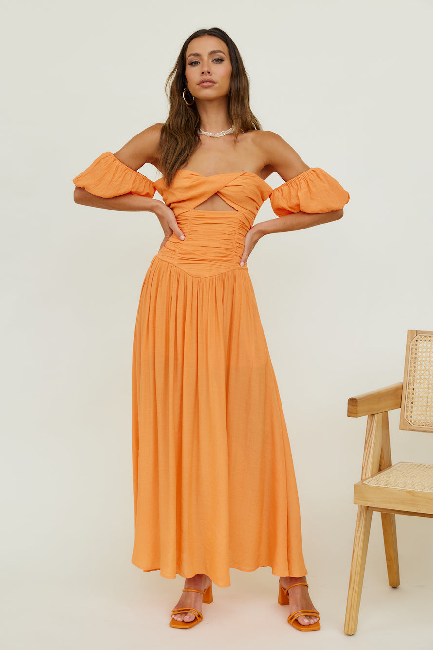 Clementine Maxi Dress Orange-Seaa Fashion