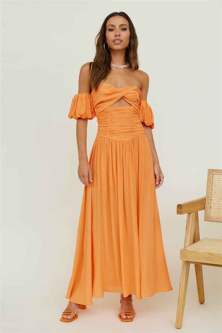 Clementine Maxi Dress Orange-Seaa Fashion