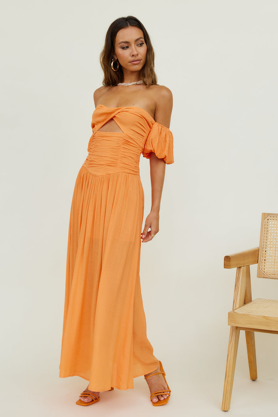 Clementine Maxi Dress Orange-Seaa Fashion