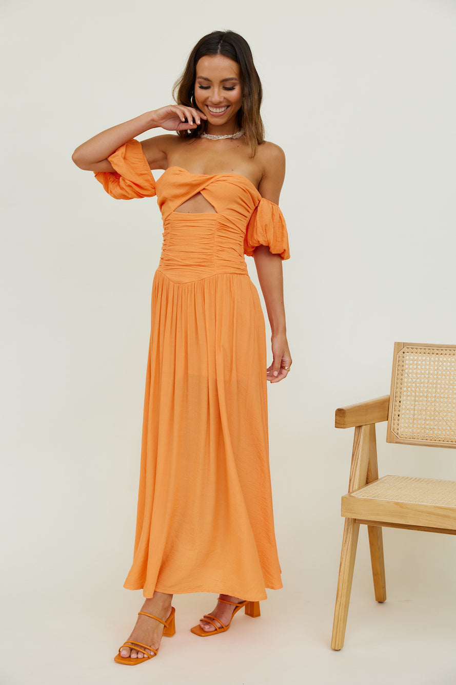 Clementine Maxi Dress Orange-Seaa Fashion