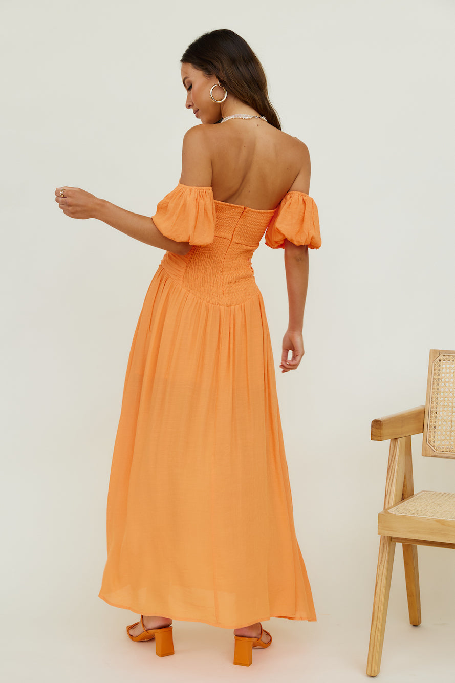 Clementine Maxi Dress Orange-Seaa Fashion