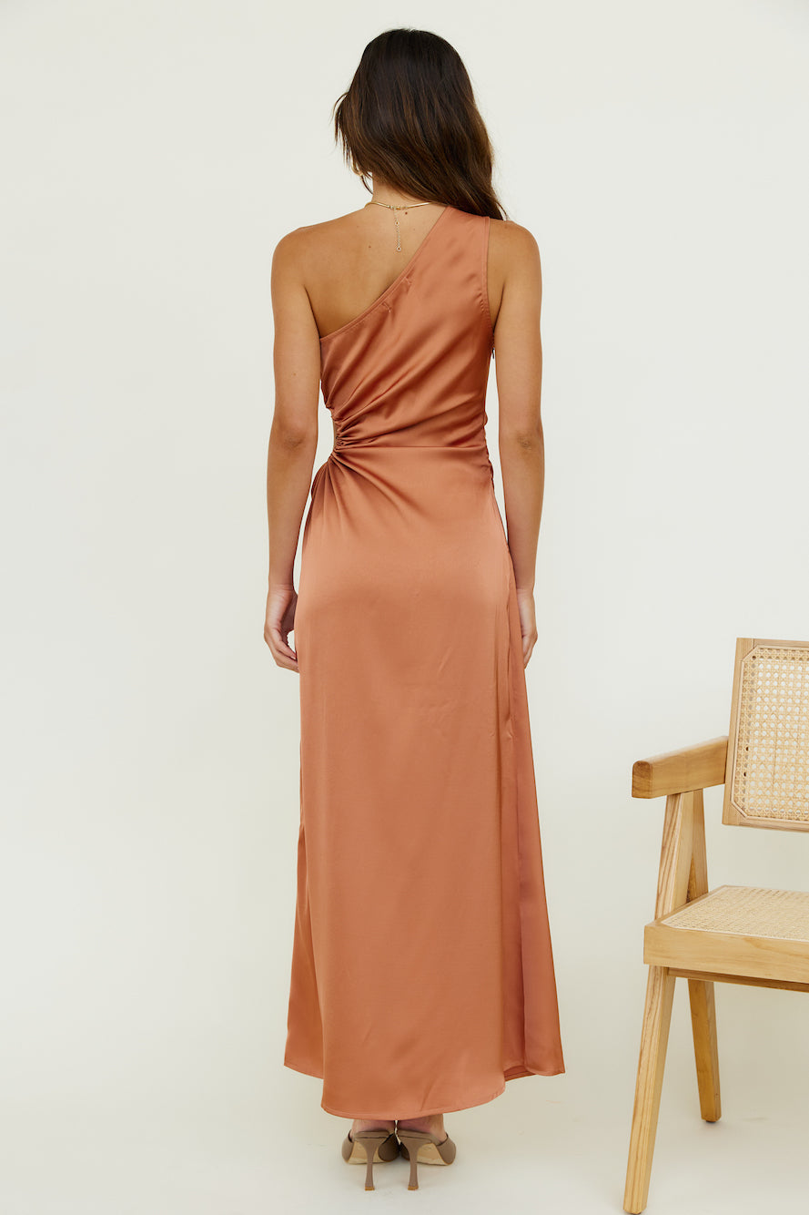 Althea Maxi Dress Brown-Seaa Fashion