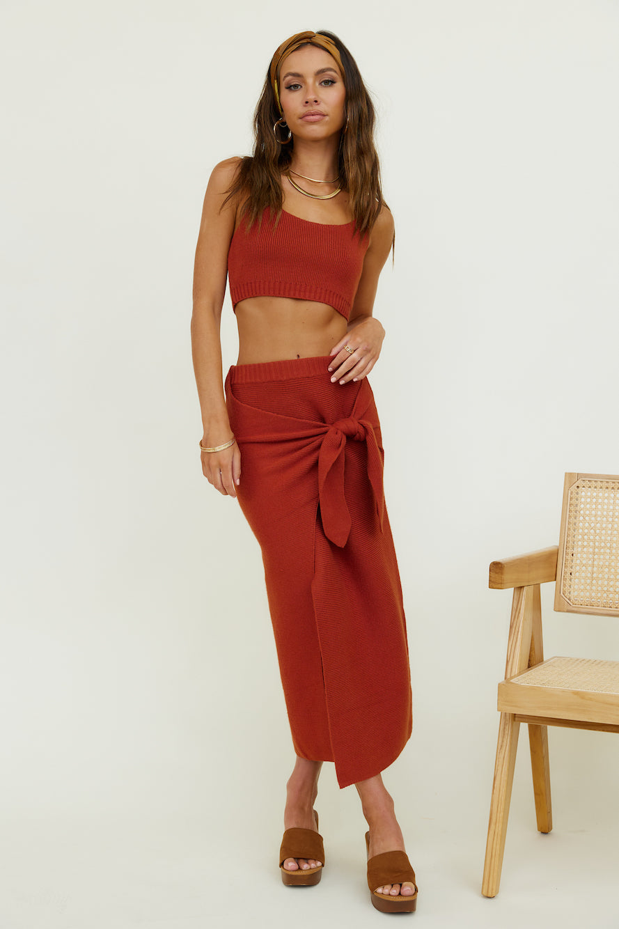 Desert Noon Crop Top Rust-Seaa Fashion