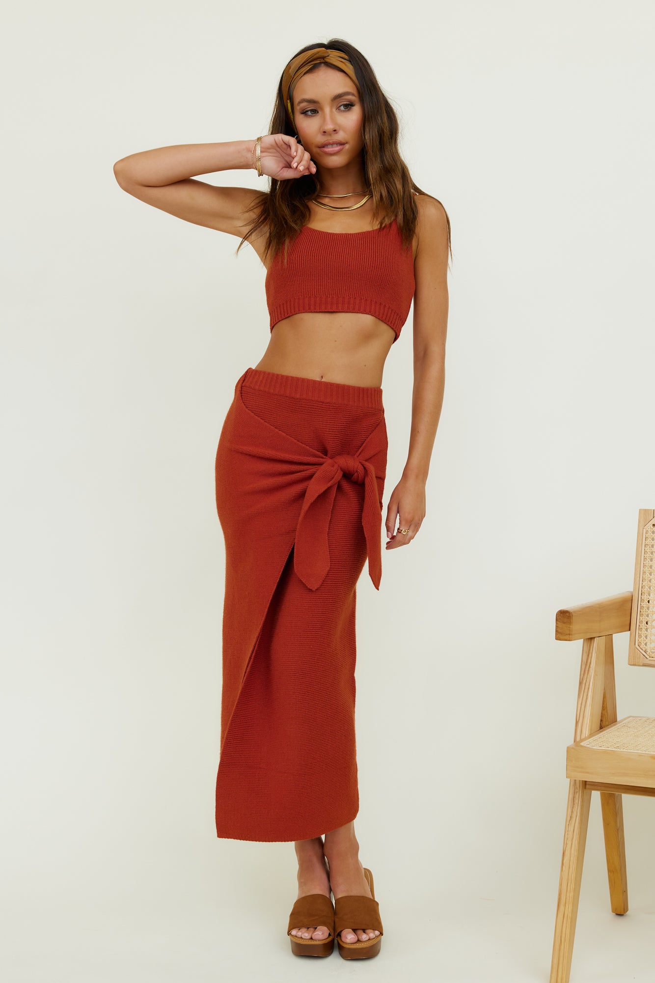 Desert Noon Crop Top Rust-Seaa Fashion