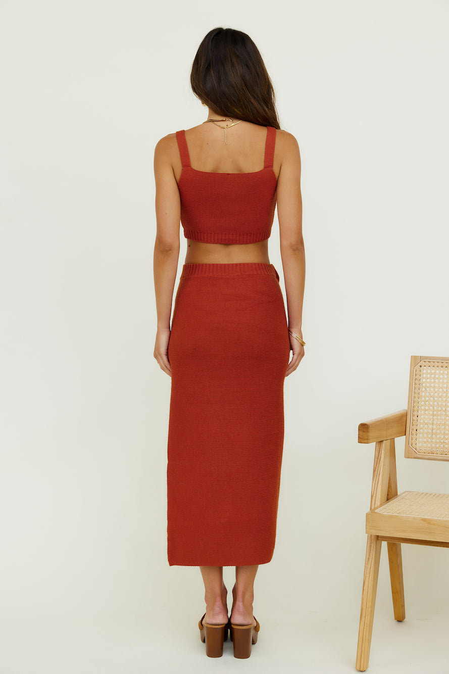 Desert Noon Crop Top Rust-Seaa Fashion