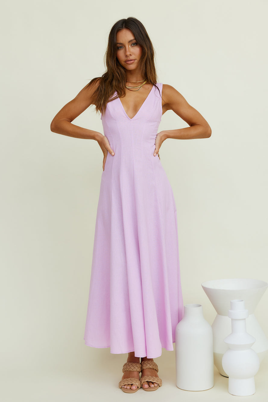 Open Meadows Maxi Dress Lilac-Seaa Fashion