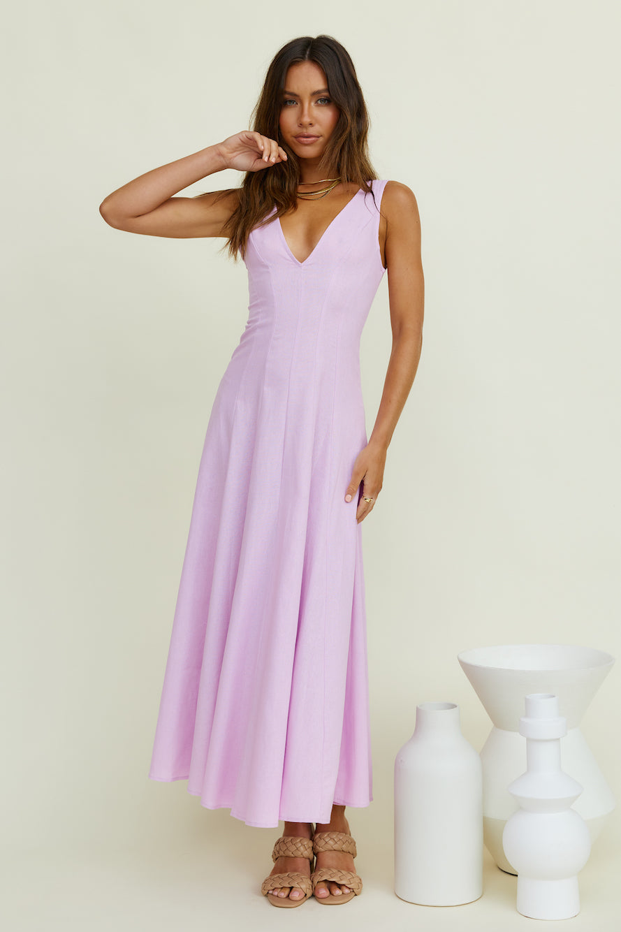 Open Meadows Maxi Dress Lilac-Seaa Fashion