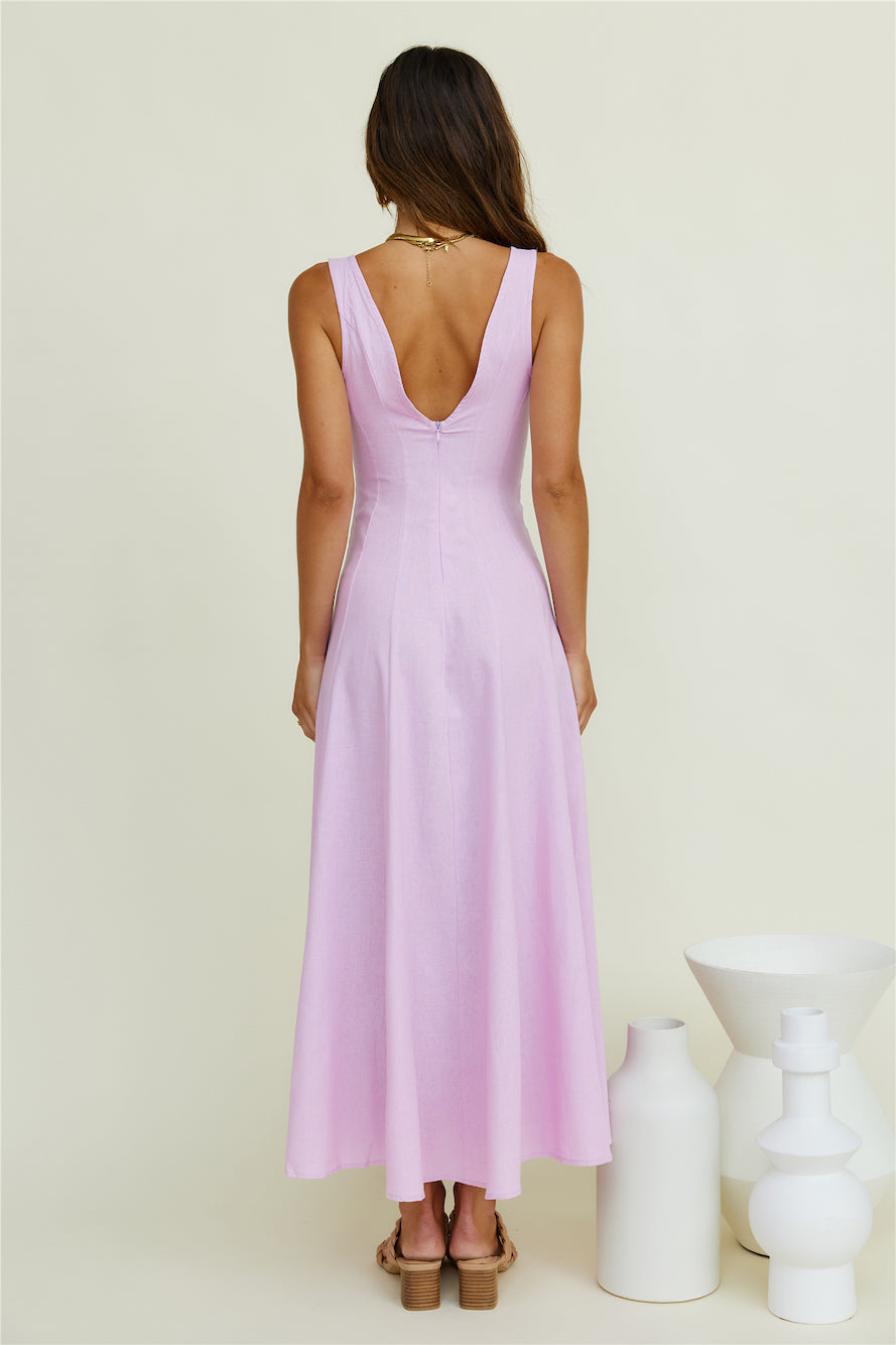 Open Meadows Maxi Dress Lilac-Seaa Fashion